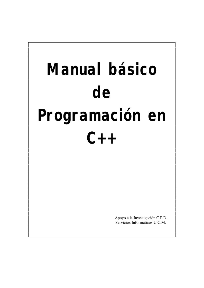 Imágen de pdf Manual básico de programación en C++